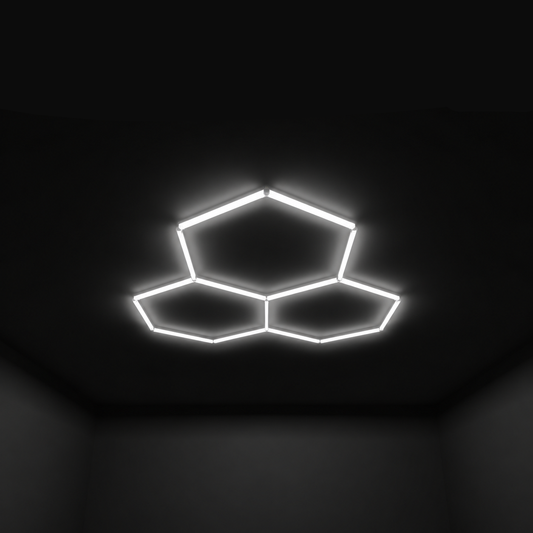 Wall Mount and Office Hexagon LED Light 1680x 1662 mm - 3 Grid System  Steelmates