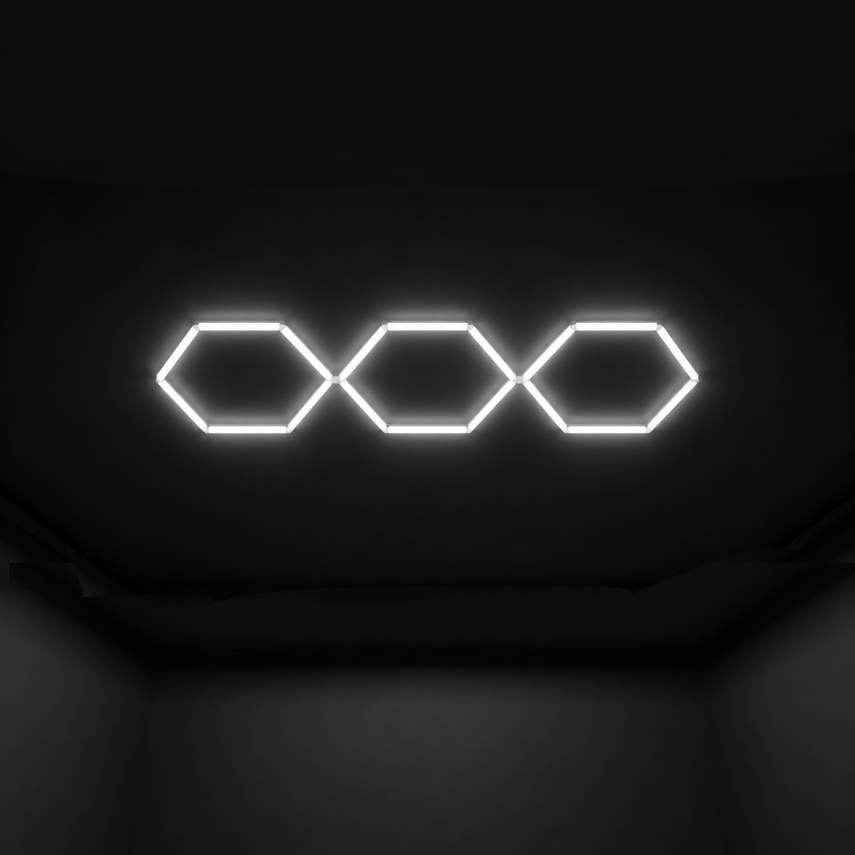 Wall Mount and Office Hexagon LED Light 960 x 2520 mm - 3 Grid System  Steelmates