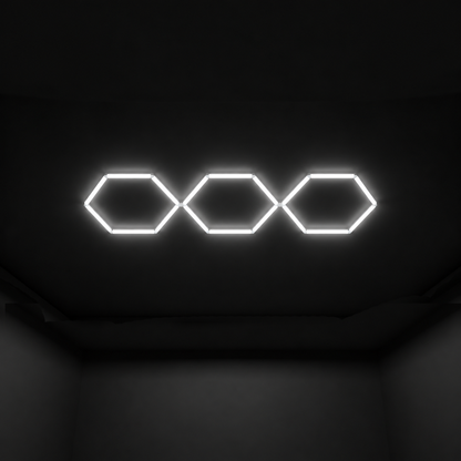 Wall Mount and Office Hexagon LED Light 960 x 2520 mm - 3 Grid System  Steelmates