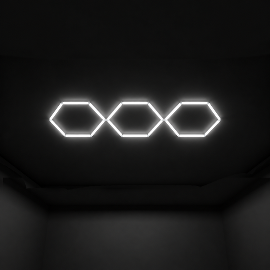 Wall Mount and Office Hexagon LED Light 960 x 2520 mm - 3 Grid System  Steelmates