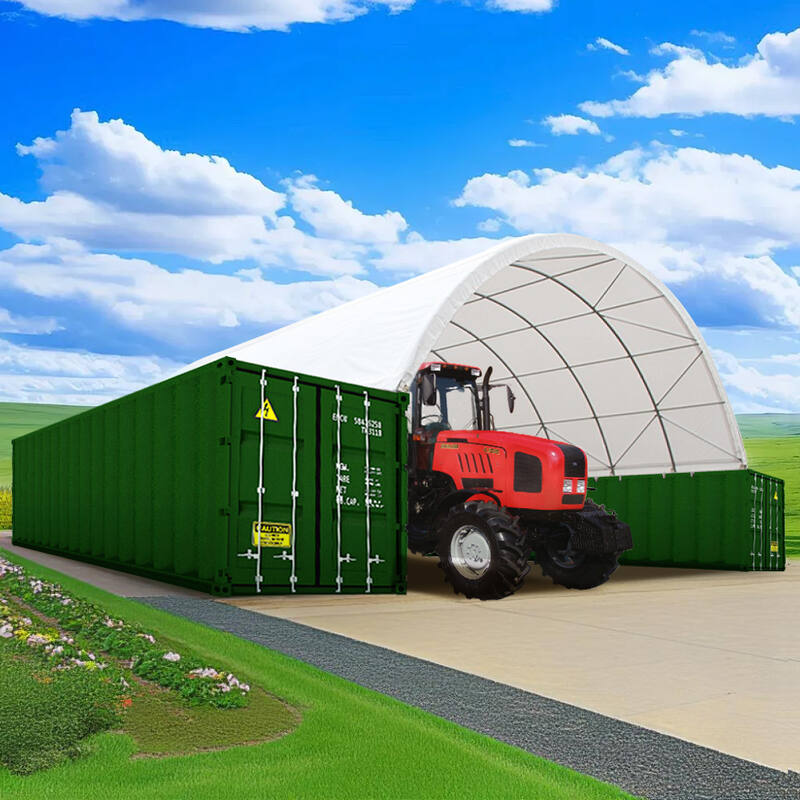 40FT Steel Structure Container Dome Shelter  -  8m Length