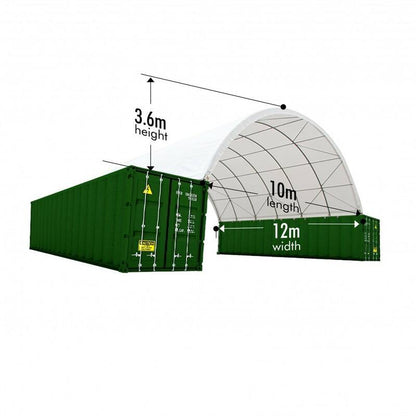 40FT Steel Structure Container Dome Shelter  -  10m Length