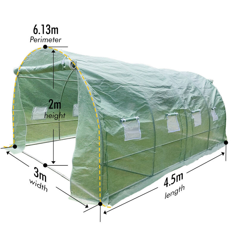 Cover for 4.5m x 3m x 2 Tunnel Greenhouses