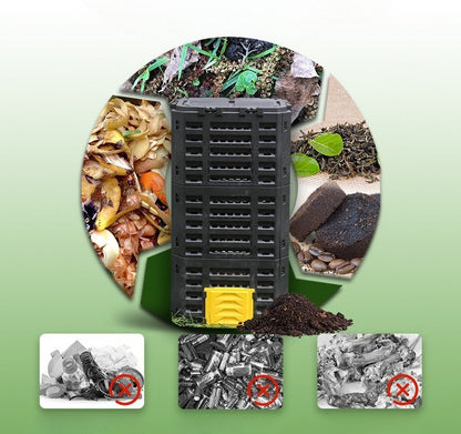 Modular Outdoor Compost Bin – Stackable Garden Composting Box for Organic Waste Recycling  Steelmates