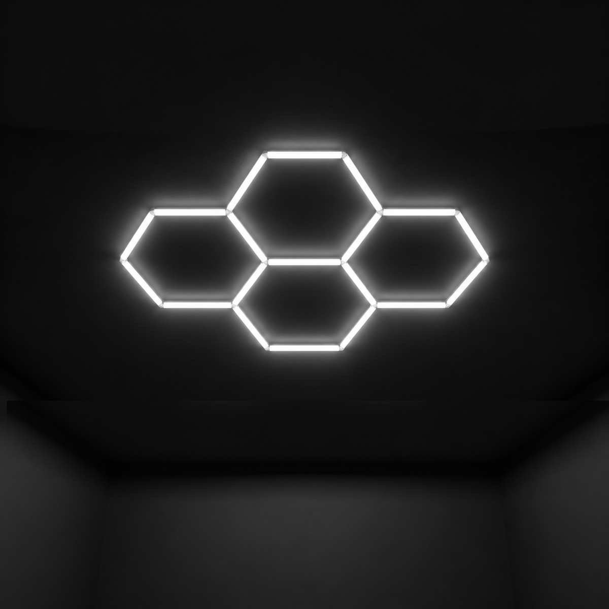 Wall Mount and Office Hexagon LED Light 1680 x 2363 mm - 4 Grid System  Steelmates