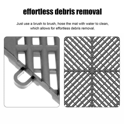 Interlocking Garage Floor Tiles 40x40x1.8 cm Deck Tile Grey