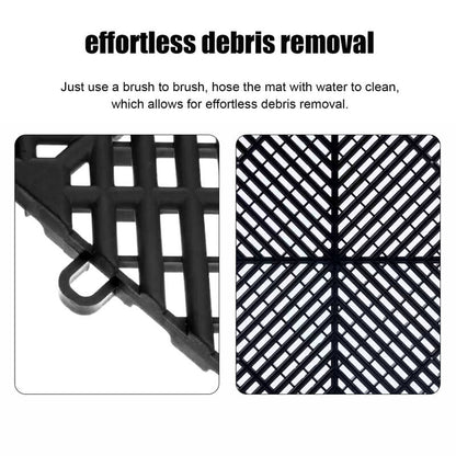 Interlocking Garage Floor Tiles 40x40x1.8 cm Deck Tile Black