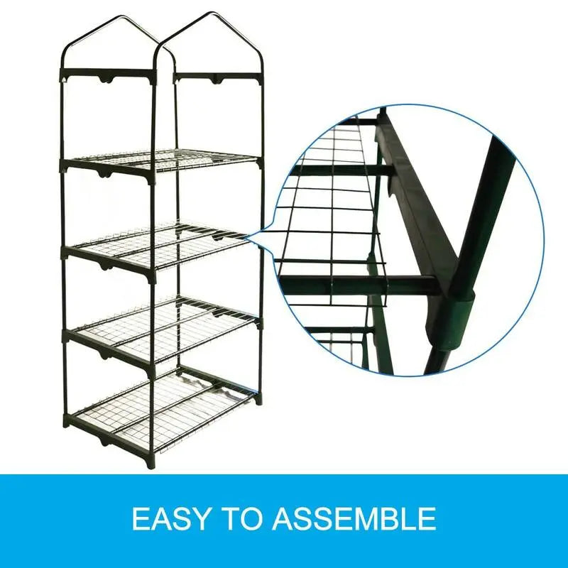 Mini Greenhouse PVC Cover 4 Tiers Garden Storage steelmates