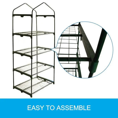 Mini Greenhouse PVC Cover 4 Tiers Garden Storage steelmates