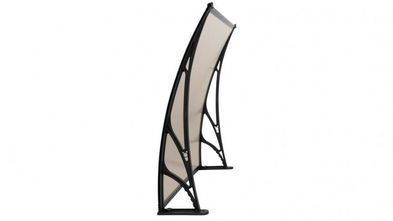 Door Canopy W300xD100cm DIY Window Door Awning Sun Shade with Tinted Roof Panel  steelmates