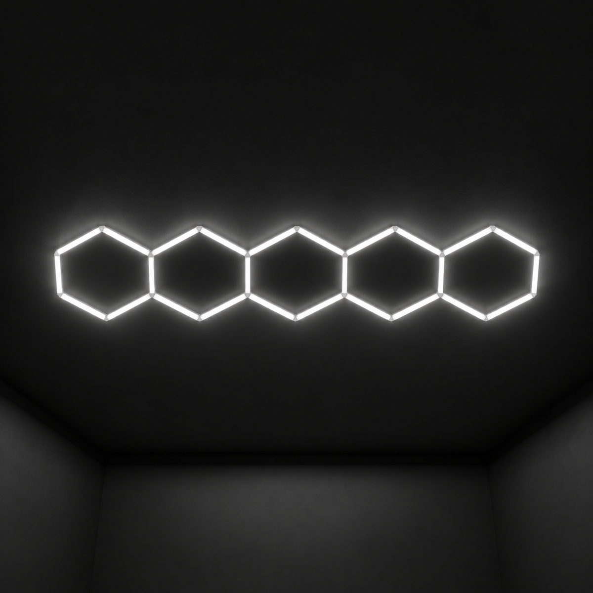 Wall Mount and Office Hexagon LED Light 960 x 4200 mm - 5 Grid System  Steelmates