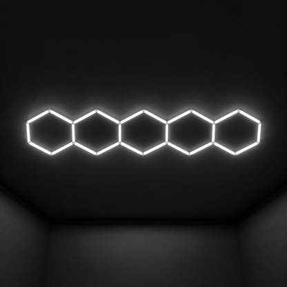 Wall Mount and Office Hexagon LED Light 960 x 4200 mm - 5 Grid System  Steelmates