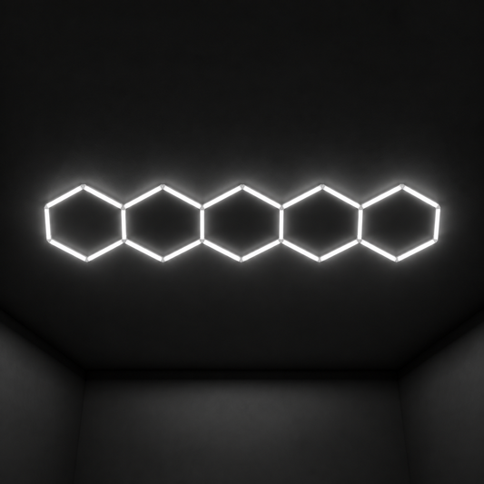Wall Mount and Office Hexagon LED Light 960 x 4200 mm - 5 Grid System  Steelmates