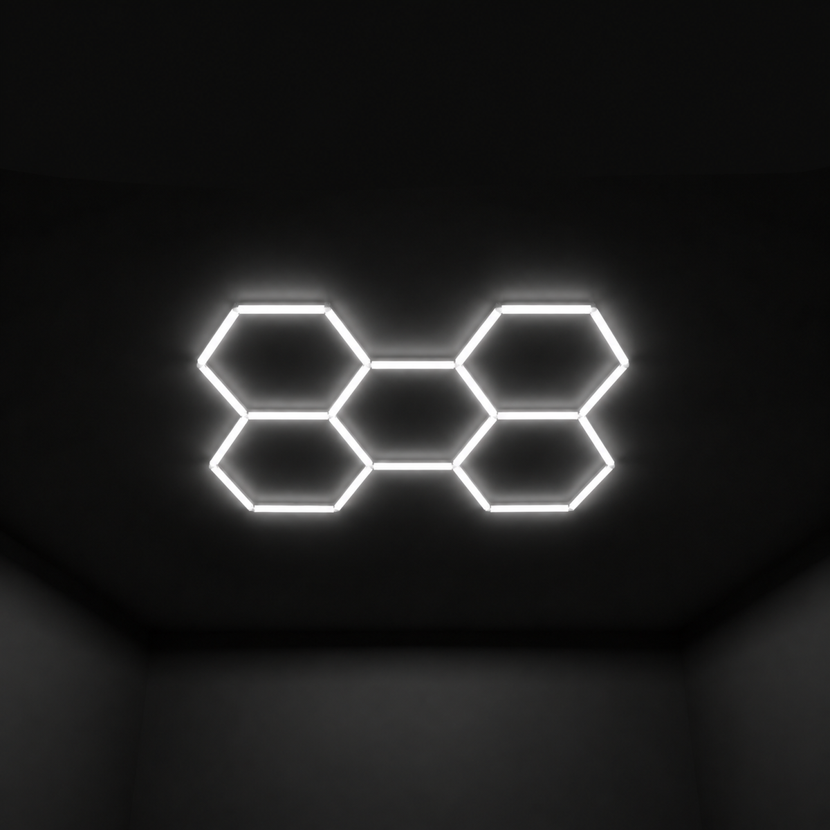 Wall Mount and Office Hexagon LED Light 2358 x 1648 mm - 5 Grid System  steelmates