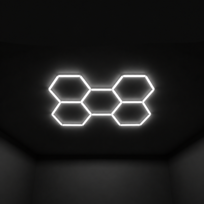 Wall Mount and Office Hexagon LED Light 2358 x 1648 mm - 5 Grid System  steelmates