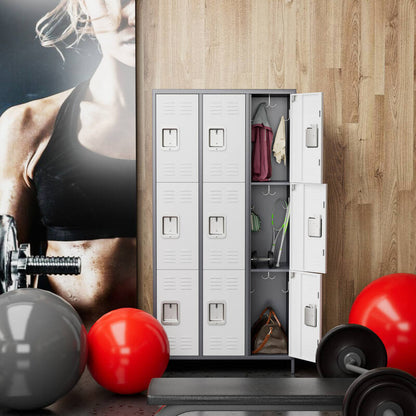 9-Door Storage Locker Combination Steel Cabinet