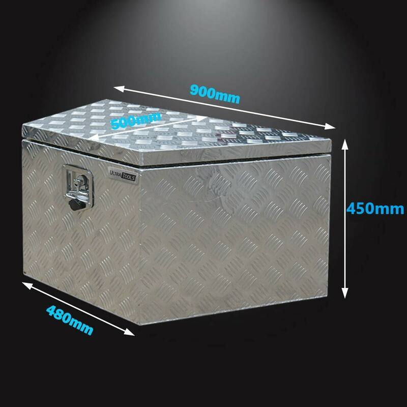 Aluminium Ute Tool Box 1.5mm 900x500x450mm Trailer Drawbar Vehicle Storage