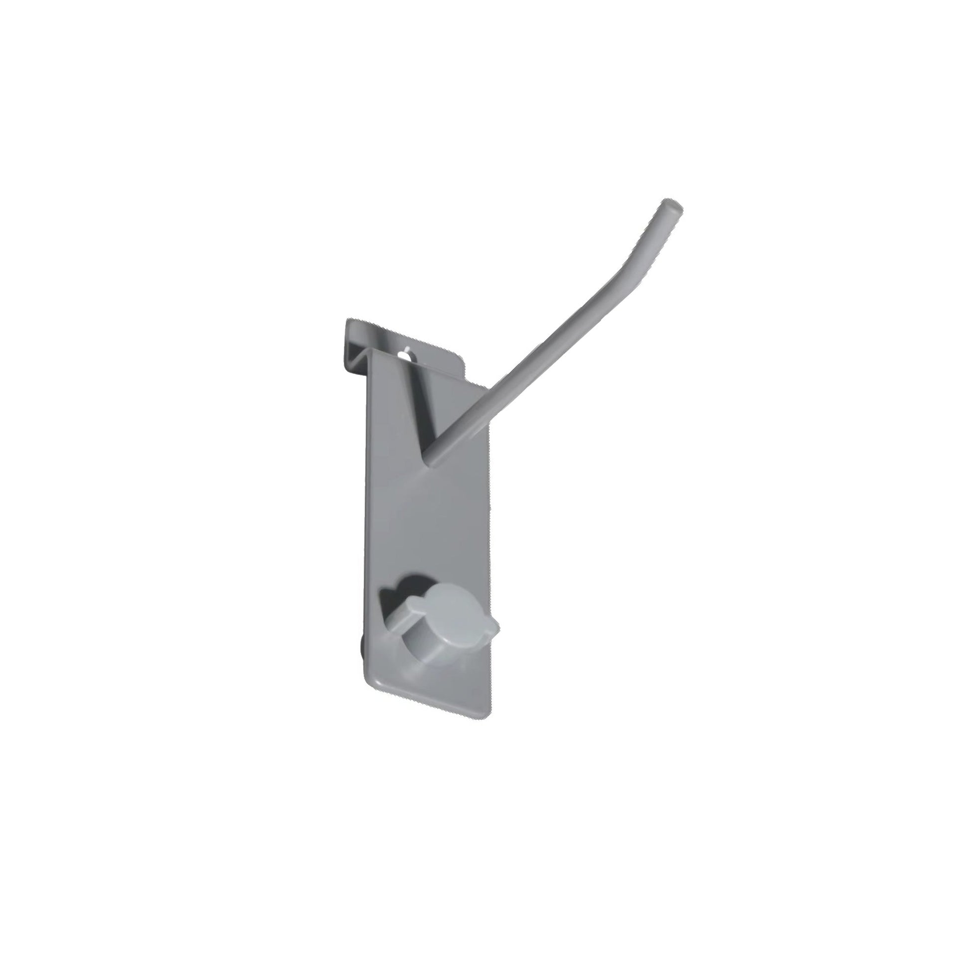 4" Single Fix Slatwall Hook – Grey  Steelmates