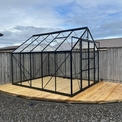 Glasshouse 4mm toughened glass 2570 x 3830 x 2320mm  steelmates