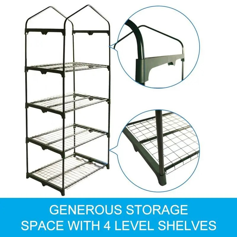 Mini Greenhouse PVC Cover 4 Tiers Garden Storage steelmates
