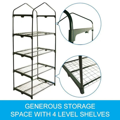 Mini Greenhouse PVC Cover 4 Tiers Garden Storage steelmates