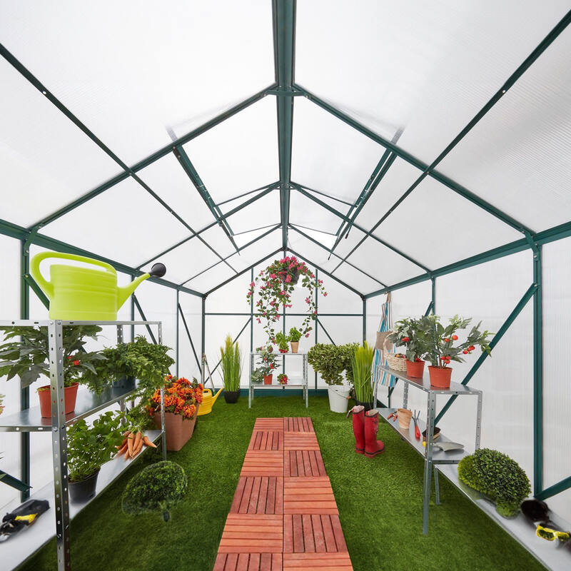 2.4m x 2.9m The Ultimate Greenhouse 6mm Twin Wall - Steelmates