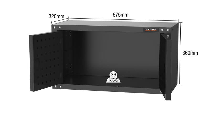 2030mm x 480mm x 1870mm Black Workshop Garage Storage Cabinet Set Model C