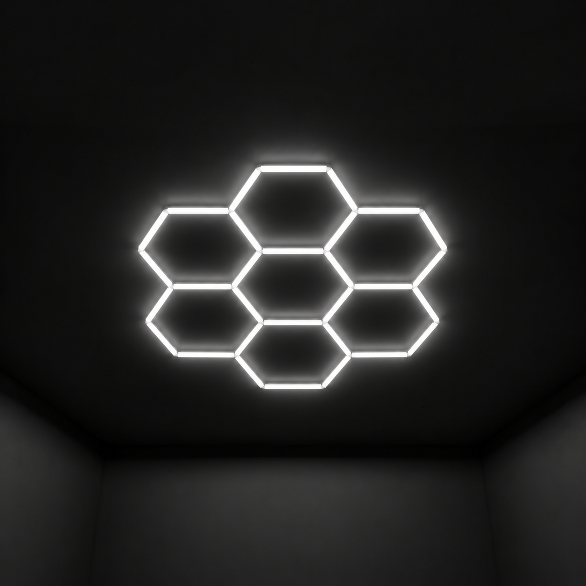Wall Mount and Office Hexagon LED Light 2363 x 2520 mm - 7 Grid System  Steelmates