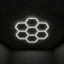 Wall Mount and Office Hexagon LED Light 2363 x 2520 mm - 7 Grid System  Steelmates