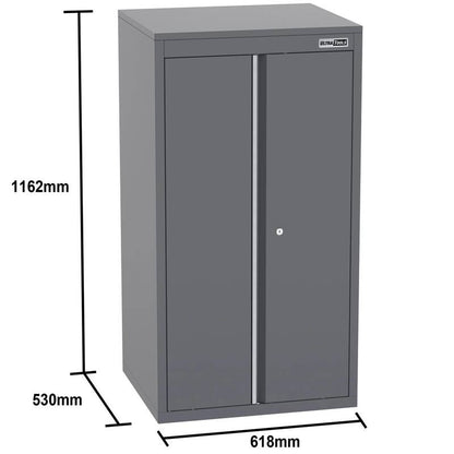 PRO SERIES 3718MM x 580MM x 2020MM BLACK WORKSHOP GARAGE STORAGE CABINET SET