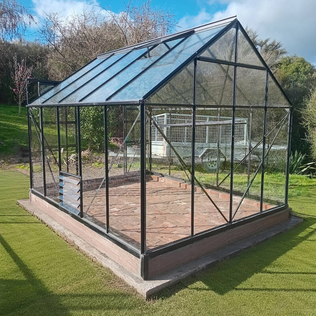 Glasshouse 4mm toughened glass 2570 x 3210 x 2320mm  steelmates
