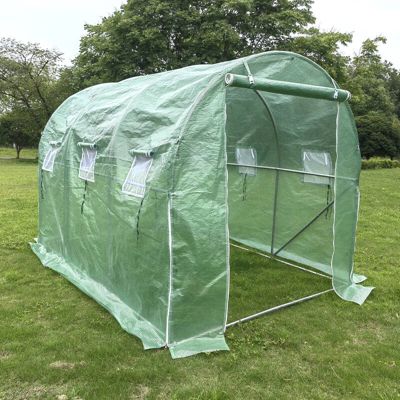3m x 2m x 2m Tunnel (Side Open) Greenhouses Strong Galvanised Frame