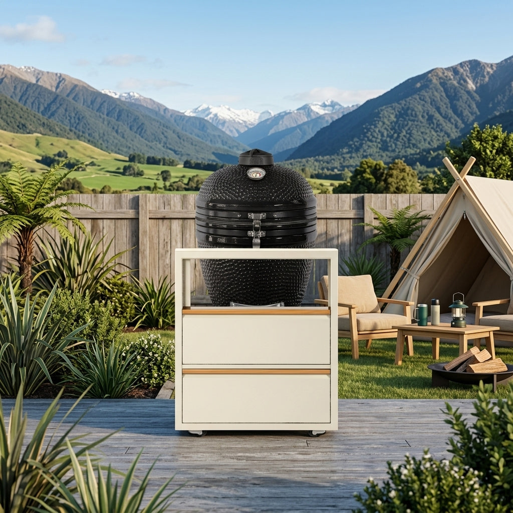 Outdoor Kitchen Kamado Module – 2 Drawer Storage  Steelmates