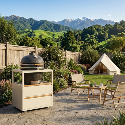 Outdoor Kitchen Kamado Module – 2 Drawer Storage  Steelmates