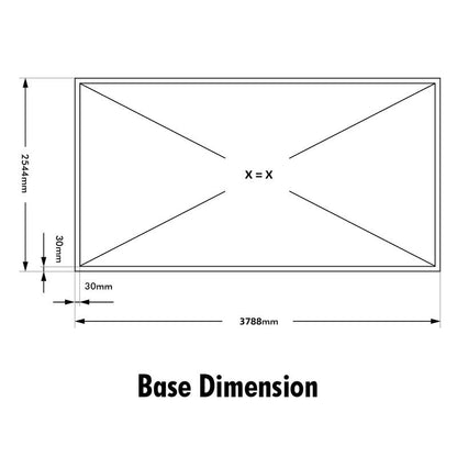 Glasshouse 4mm toughened glass 2570 x 3830 x 2320mm