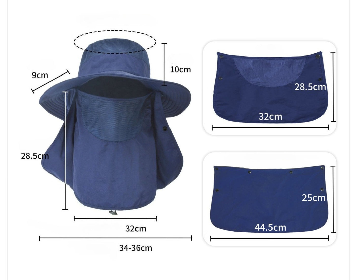 Full Face UV Protection Sun Hat with Breathable Mask  Steelmates