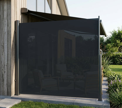 Aluminum Retractable Side Awning Shade 2m x 3m - Grey  steelmates