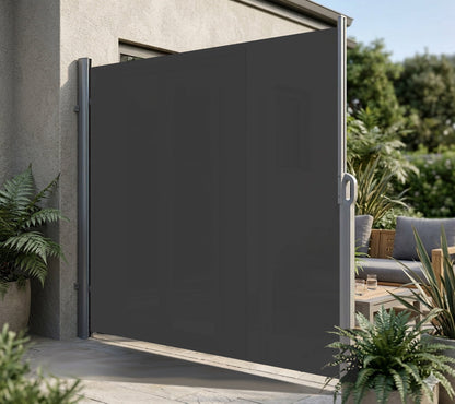 Aluminum Retractable Side Awning Shade 2m x 3m - Grey  steelmates