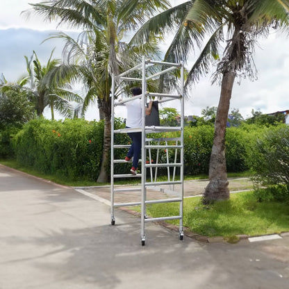 Aluminum Alloy Folding Scaffold with Guardrail 2.8M  Steelmates