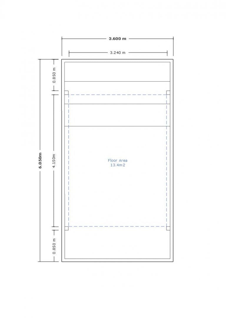 single carport 6050(D) x 3600(W)mm