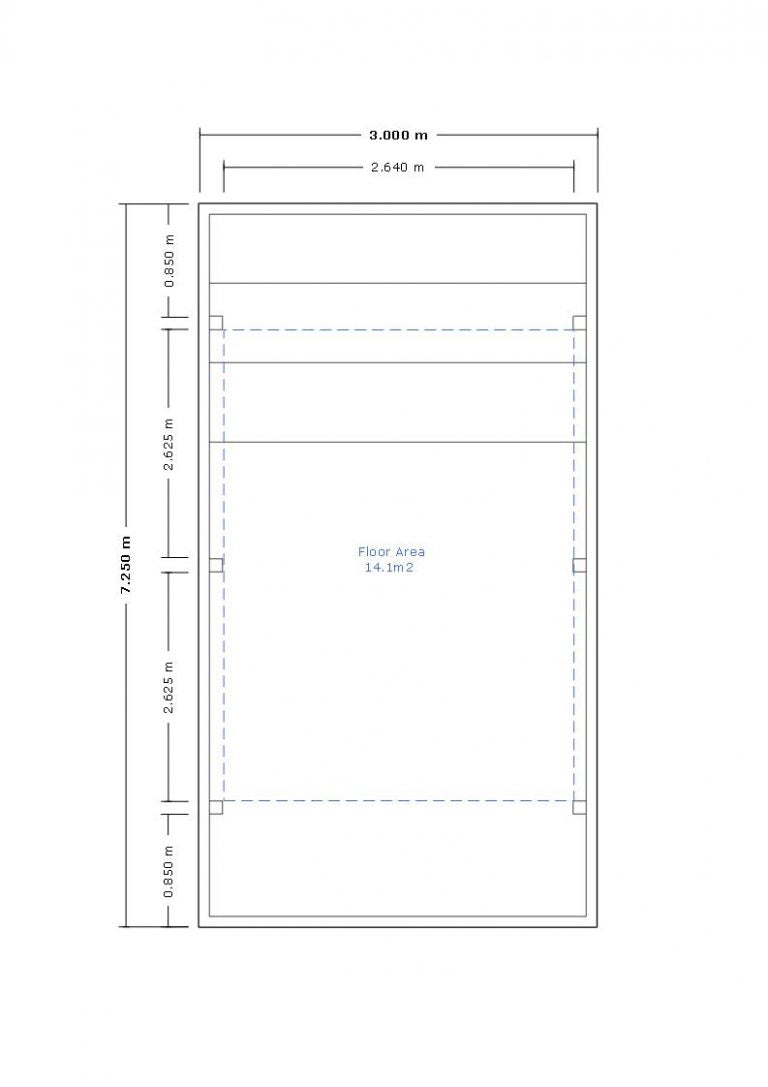 Single Carport 7250(D) x 3000(W)mm
