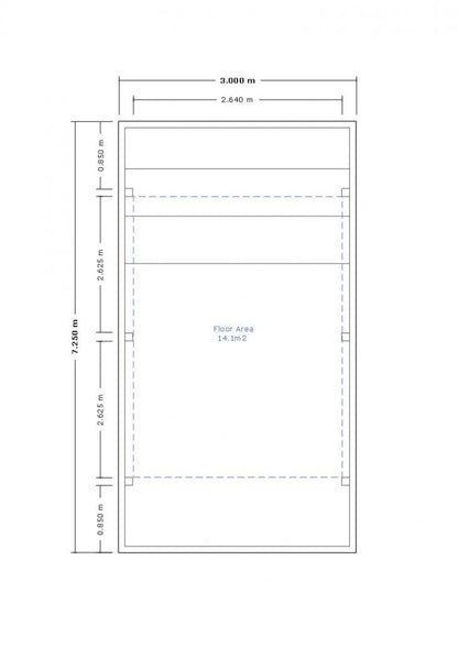 Single Carport 7250(D) x 3000(W)mm