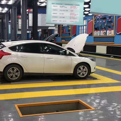 Heavy Duty Interlocking Floor Tiles,Coin Top,500×500×6mm-Black