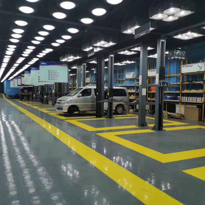 Heavy Duty Interlocking Floor Tiles,Coin Top,500×500×6mm-Black