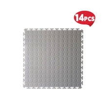 Heavy Duty Interlocking Floor Tiles,Coin Top,500×500×6mm-Grey