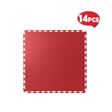 Heavy Duty Interlocking Floor Tiles,Textured,500×500×6mm-Red