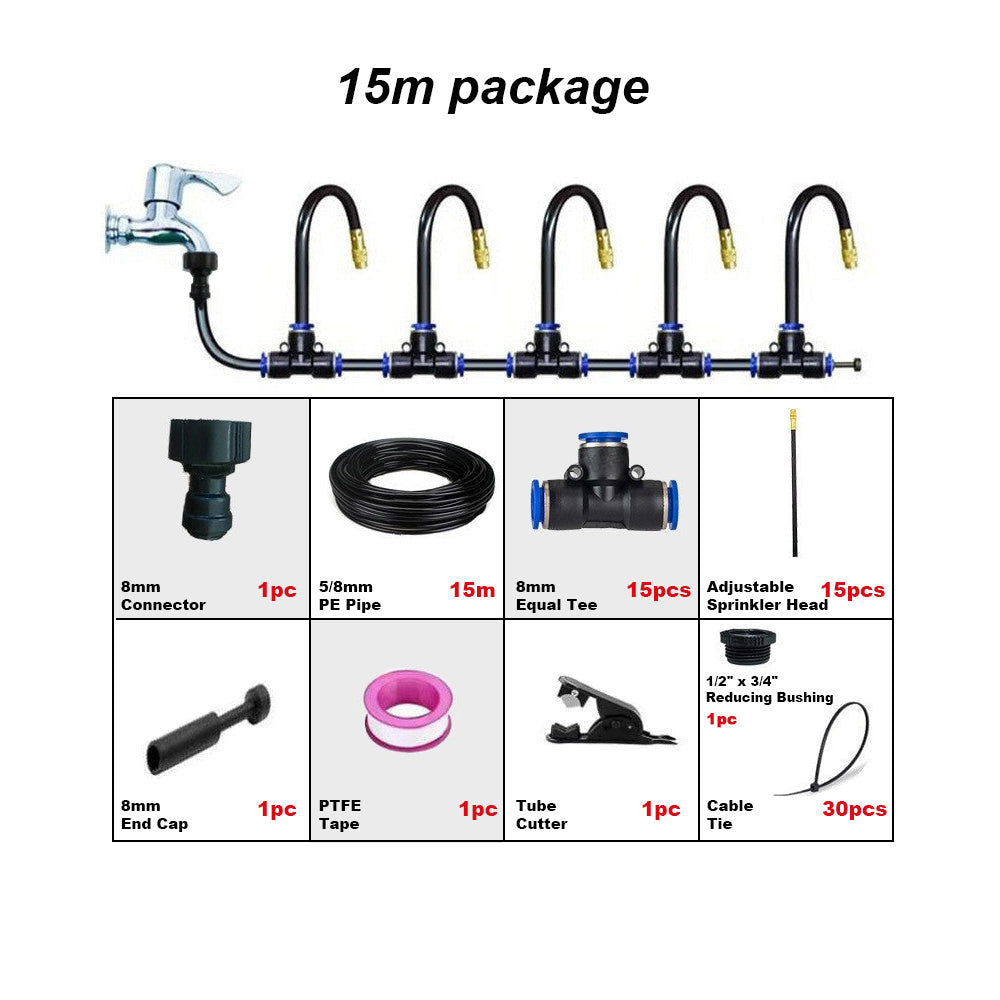 Adjustable Micro Mist Sprinkler – Automatic Irrigation & Cooling System  Steelmates