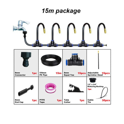 Adjustable Micro Mist Sprinkler – Automatic Irrigation & Cooling System  Steelmates