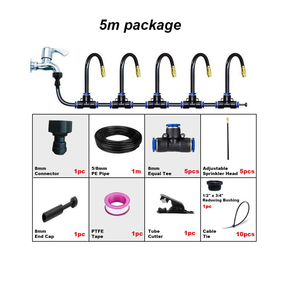Adjustable Micro Mist Sprinkler – Automatic Irrigation & Cooling System  Steelmates
