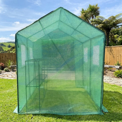 EcoPro 180x250x220cm Extra High Walk in Greenhouse PE Cover Plant Garden Mini Greenhouse steelmates